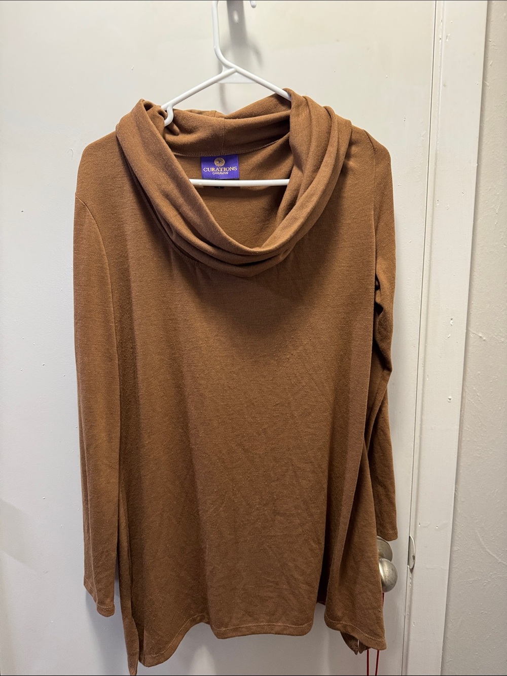 Curations Caravan Women’s Brown Cowl Neck tunic Sweater(11)